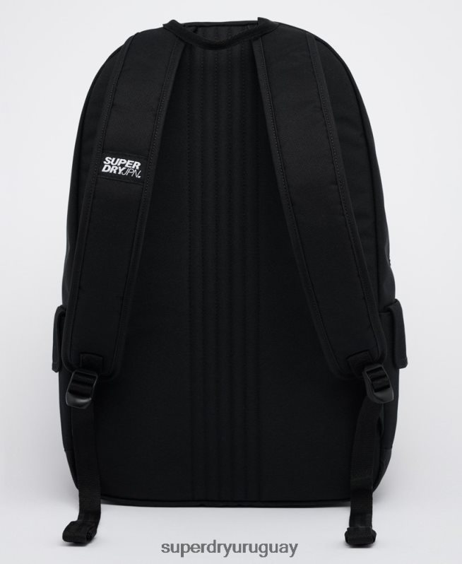 uy Superdry hombres mochila Montana con logo vintage negro DT2N8Z1837 accesorios