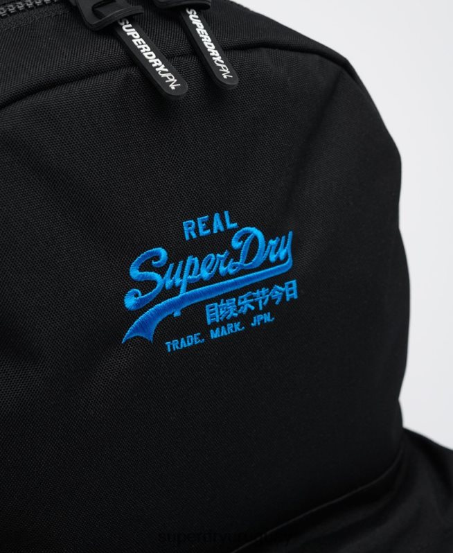 uy Superdry hombres mochila Montana con logo vintage negro DT2N8Z1837 accesorios