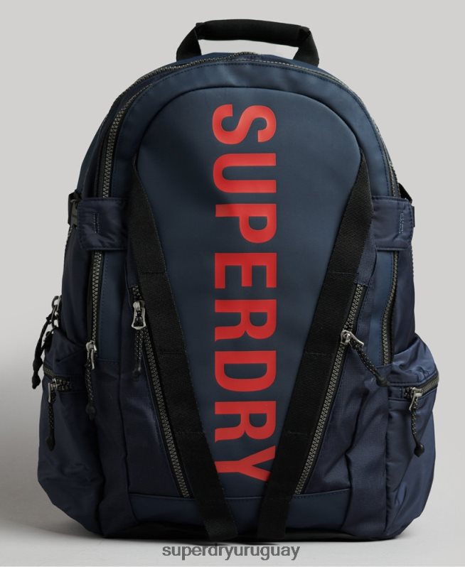 uy Superdry hombres mochila con gráfico de lona de montaña Armada DT2N8Z1728 accesorios