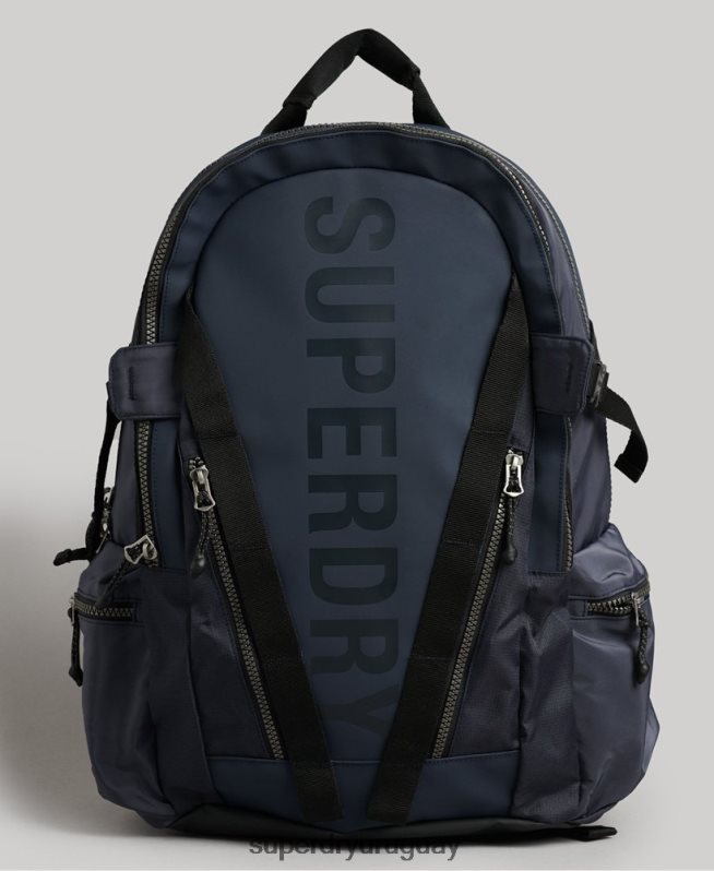 uy Superdry hombres mochila con gráfico de lona de montaña Armada DT2N8Z1832 accesorios