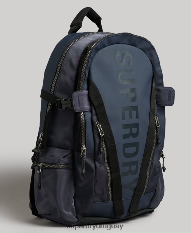 uy Superdry hombres mochila con gráfico de lona de montaña Armada DT2N8Z1832 accesorios
