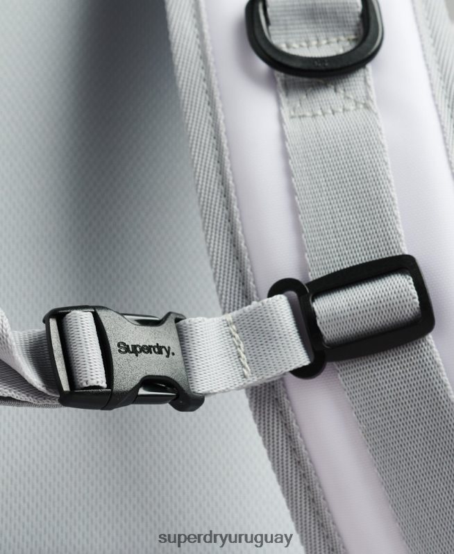 uy Superdry hombres mochila con gráfico de lona de montaña blanco DT2N8Z1610 accesorios