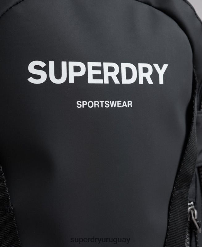 uy Superdry hombres mochila con gráfico de lona de montaña negro DT2N8Z1619 accesorios