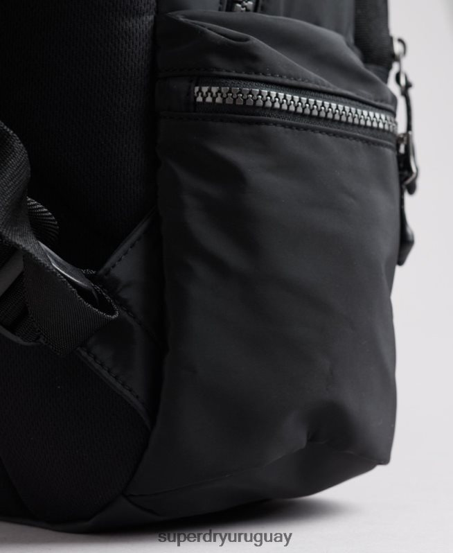 uy Superdry hombres mochila con gráfico de lona de montaña negro DT2N8Z1619 accesorios