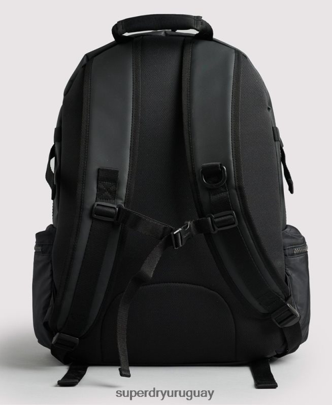 uy Superdry hombres mochila con gráfico de lona de montaña negro DT2N8Z1633 accesorios