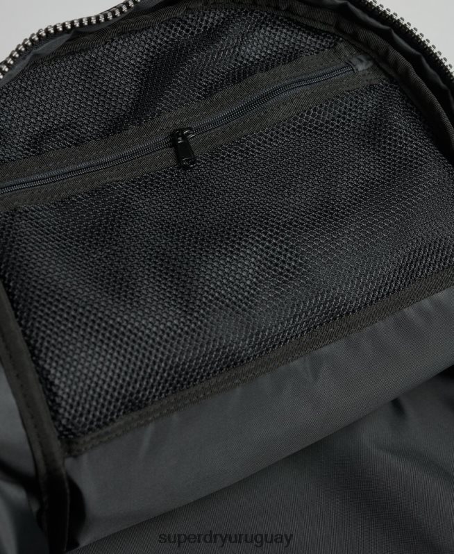uy Superdry hombres mochila con gráfico de lona de montaña negro DT2N8Z1633 accesorios