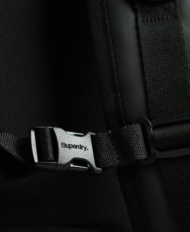 uy Superdry hombres mochila con gráfico de lona de montaña negro DT2N8Z1696 accesorios