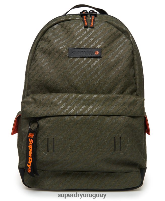 uy Superdry hombres mochila hueca montana verde DT2N8Z1861 accesorios