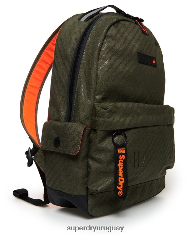 uy Superdry hombres mochila hueca montana verde DT2N8Z1861 accesorios