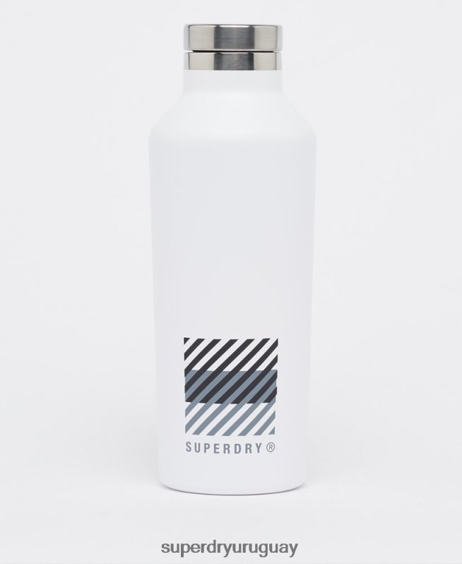 uy Superdry hombres botella de acero de entrenamiento blanco DT2N8Z5368 accesorios