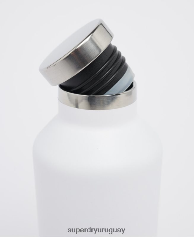uy Superdry hombres botella de acero de entrenamiento blanco DT2N8Z5368 accesorios