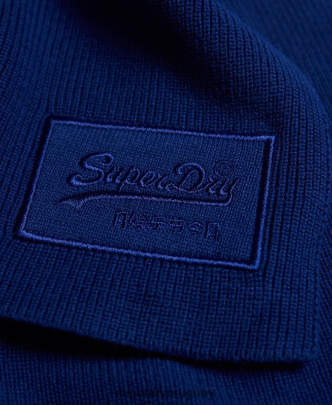 uy Superdry hombres bufanda clásica con logo vintage azul DT2N8Z6410 accesorios