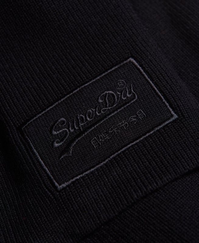 uy Superdry hombres bufanda clásica con logo vintage negro DT2N8Z1818 accesorios