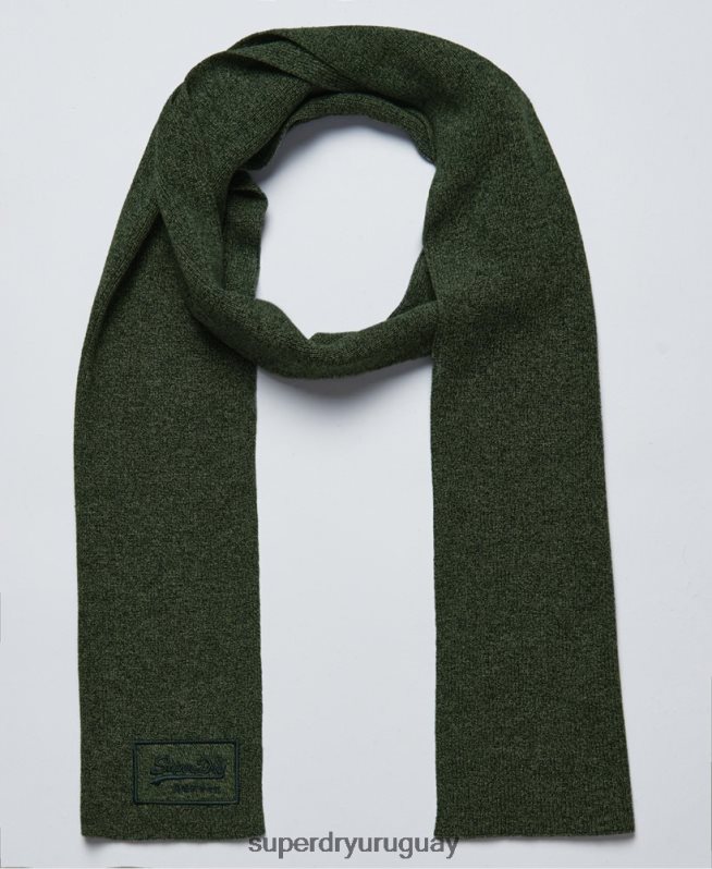 uy Superdry hombres bufanda clásica con logo vintage verde DT2N8Z1879 accesorios