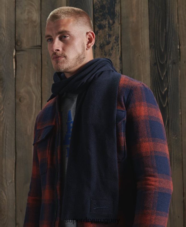 uy Superdry hombres bufanda con etiqueta naranja Armada DT2N8Z6436 accesorios