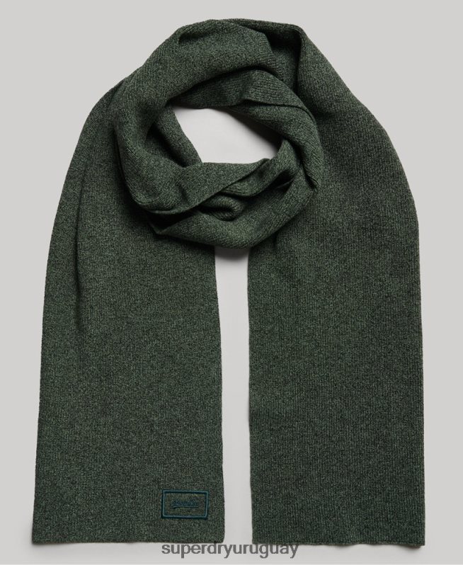 uy Superdry hombres bufanda de algodón orgánico con logo verde DT2N8Z6391 accesorios