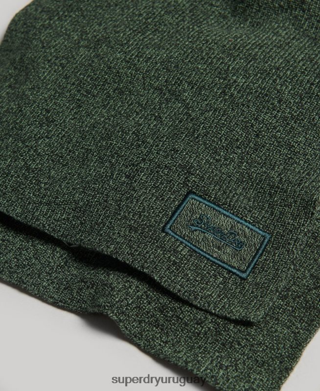 uy Superdry hombres bufanda de algodón orgánico con logo verde DT2N8Z6391 accesorios