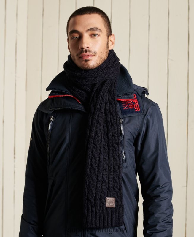 uy Superdry hombres bufanda de cabo arrastrero Armada DT2N8Z6409 accesorios