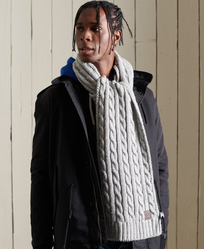 uy Superdry hombres bufanda de cabo arrastrero crema DT2N8Z1826 accesorios