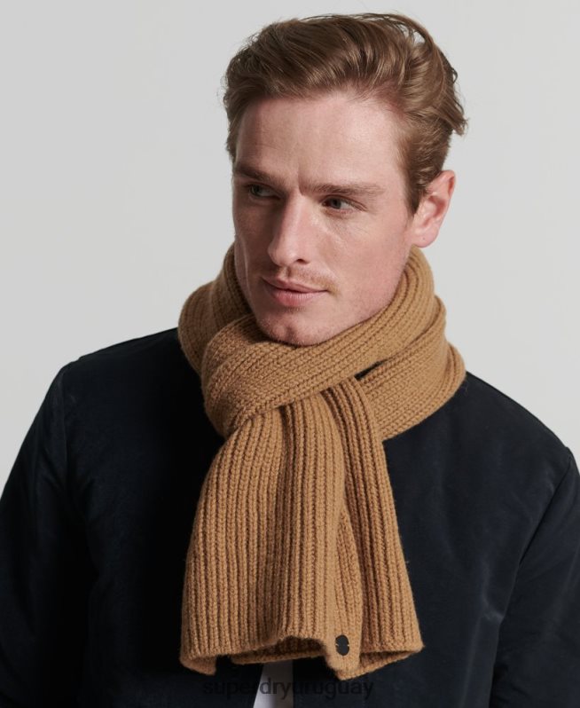 uy Superdry hombres bufanda de canalé premium studios broncearse DT2N8Z1808 accesorios