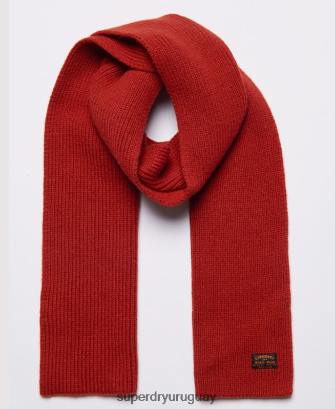 uy Superdry hombres bufanda de radar rojo DT2N8Z1817 accesorios