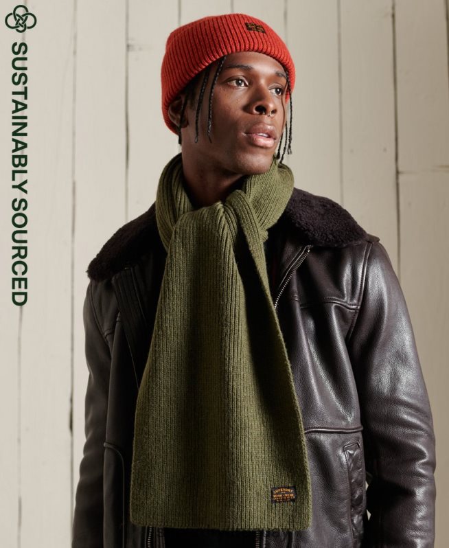 uy Superdry hombres bufanda de radar verde DT2N8Z1819 accesorios