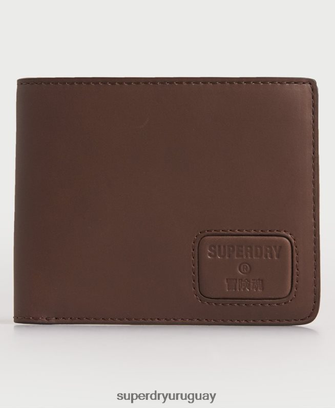 uy Superdry hombres billetera de cuero plegable nyc marrón DT2N8Z1851 accesorios