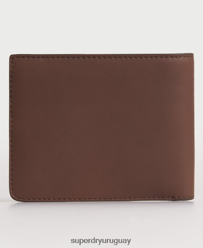 uy Superdry hombres billetera de cuero plegable nyc marrón DT2N8Z1851 accesorios