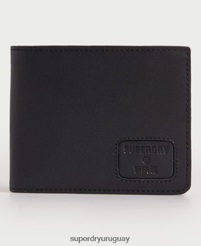 uy Superdry hombres billetera de cuero plegable nyc negro DT2N8Z1773 accesorios