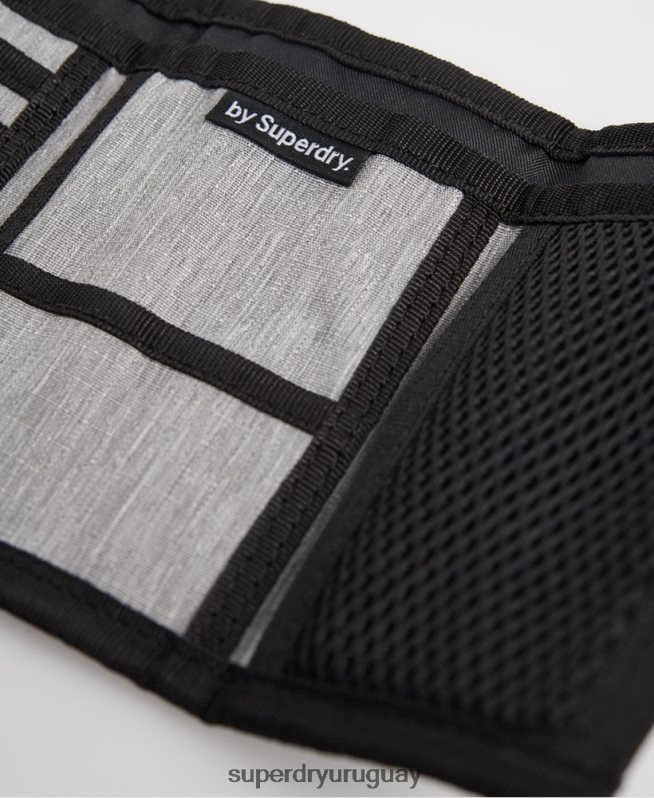 uy Superdry hombres cartera con logo gris DT2N8Z6442 accesorios