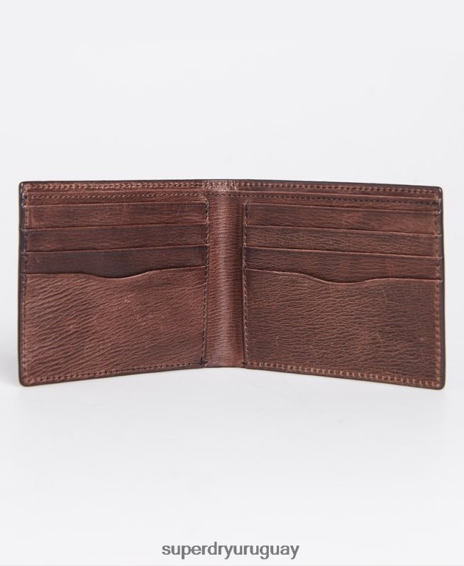 uy Superdry hombres cartera de dos pliegues en caja benson marrón DT2N8Z6429 accesorios