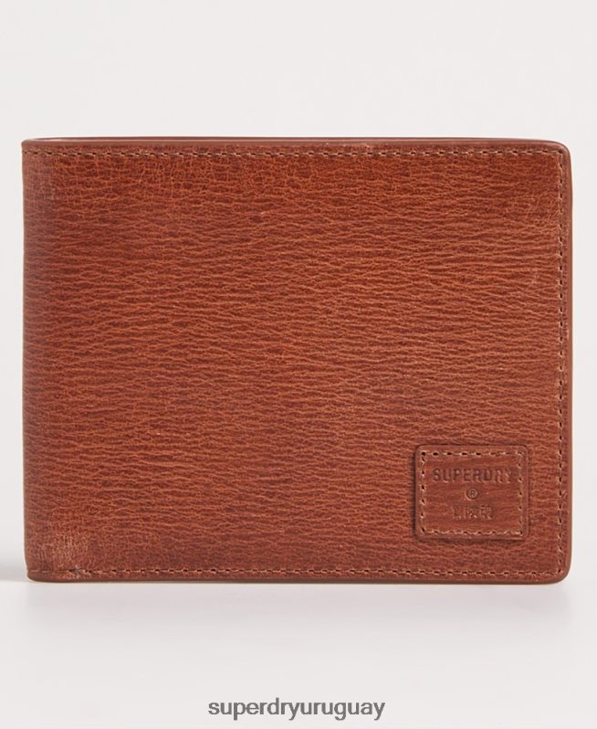 uy Superdry hombres cartera de dos pliegues en caja benson marrón DT2N8Z6430 accesorios