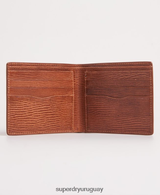 uy Superdry hombres cartera de dos pliegues en caja benson marrón DT2N8Z6430 accesorios
