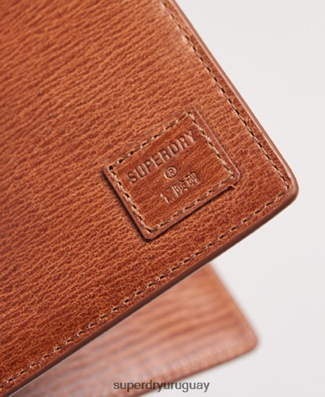 uy Superdry hombres cartera de dos pliegues en caja benson marrón DT2N8Z6430 accesorios
