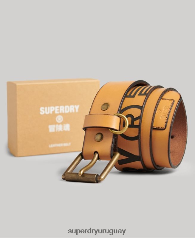 uy Superdry hombres caja de regalo con cinturón de cuero repujado broncearse DT2N8Z1650 accesorios