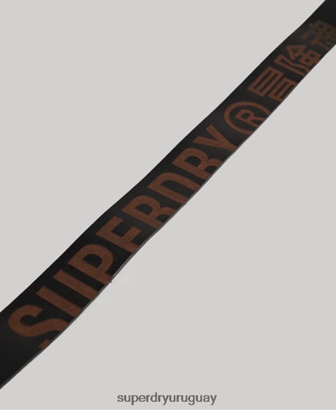 uy Superdry hombres caja de regalo con cinturón de cuero repujado negro DT2N8Z6453 accesorios