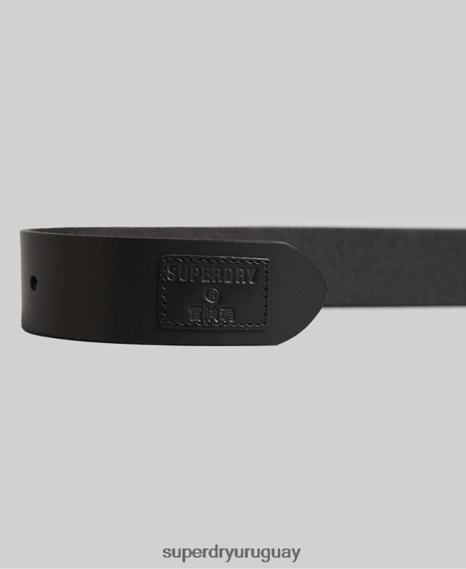 uy Superdry hombres caja de regalo con cinturón de cuero repujado negro DT2N8Z6453 accesorios