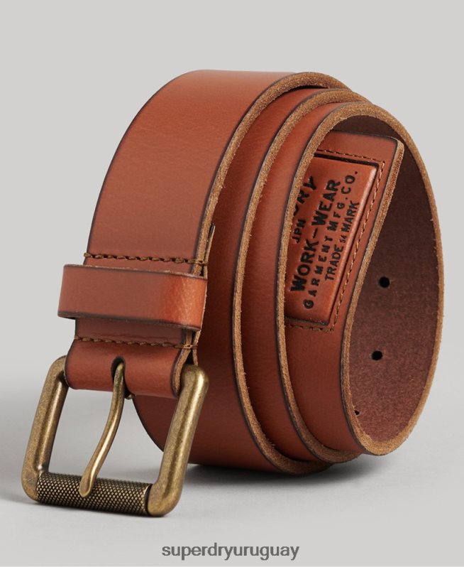 uy Superdry hombres caja de regalo de cinturón de cuero broncearse DT2N8Z1775 accesorios