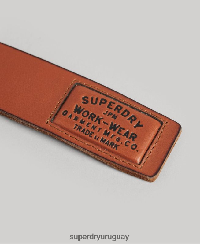 uy Superdry hombres caja de regalo de cinturón de cuero broncearse DT2N8Z1775 accesorios