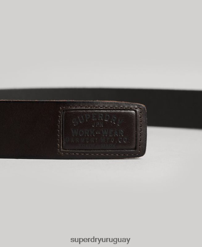 uy Superdry hombres cinturón de insignia marrón DT2N8Z1593 accesorios