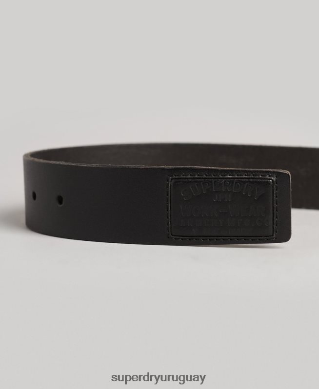 uy Superdry hombres cinturón de insignia negro DT2N8Z1870 accesorios