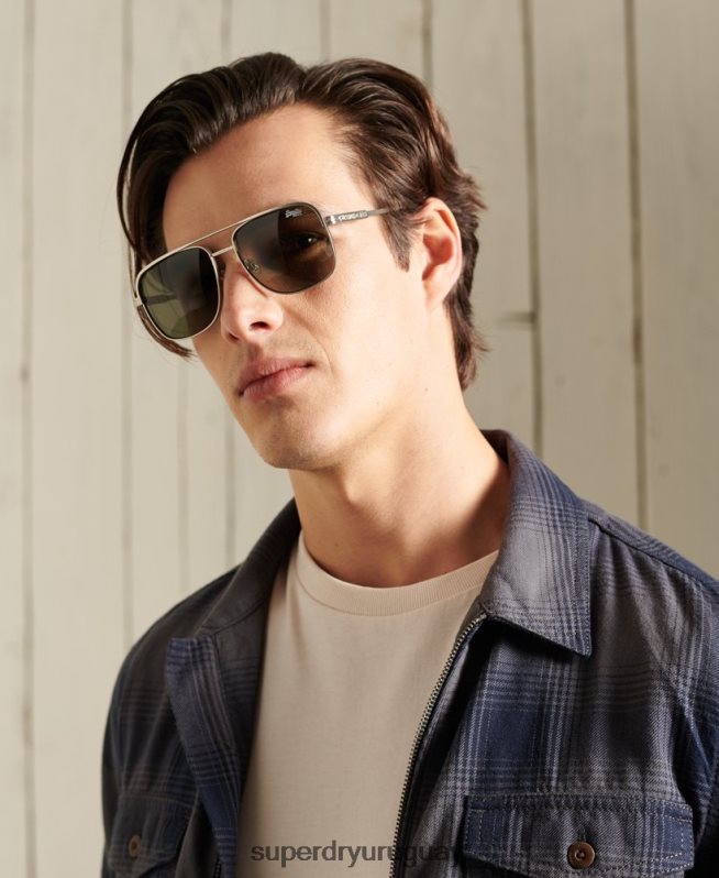 uy Superdry hombres gafas de sol harrison plata DT2N8Z1752 accesorios