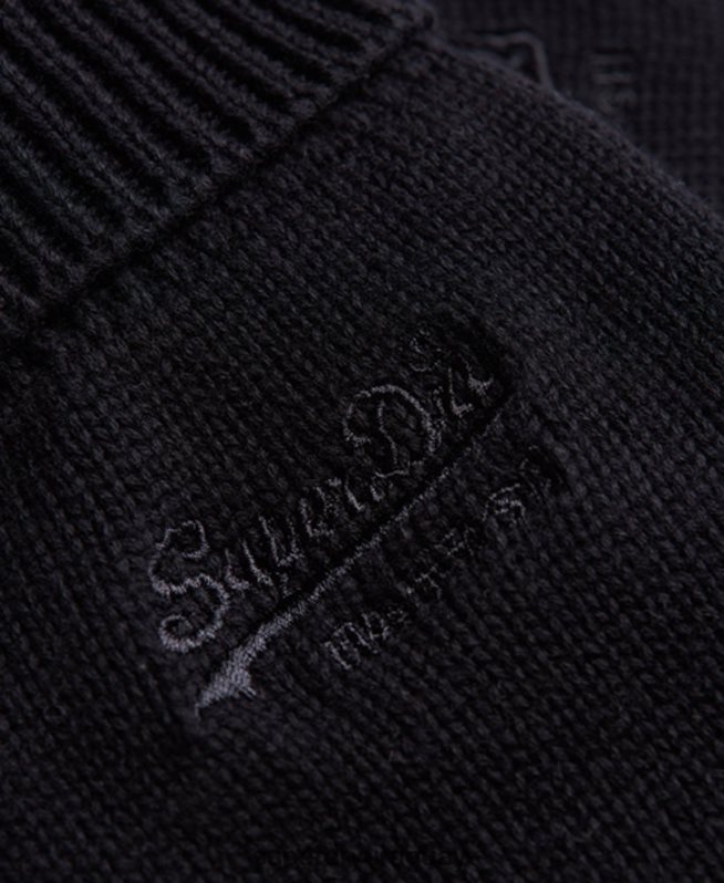 uy Superdry hombres guantes clásicos con logo vintage negro DT2N8Z1799 accesorios