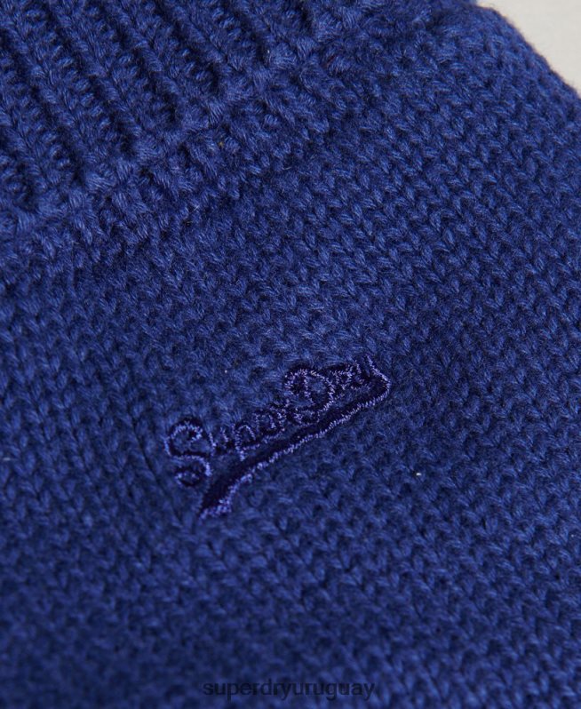 uy Superdry hombres guantes con logo vintage azul DT2N8Z1727 accesorios