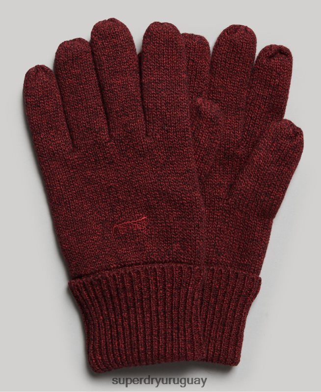 uy Superdry hombres guantes con logo vintage rojo DT2N8Z1724 accesorios