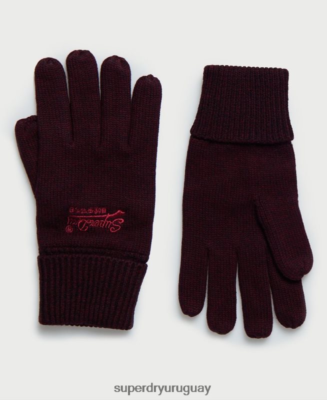 uy Superdry hombres guantes de etiqueta naranja rojo DT2N8Z1842 accesorios