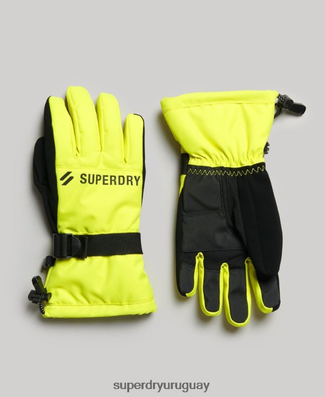 uy Superdry hombres guantes de nieve amarillo DT2N8Z1388 accesorios