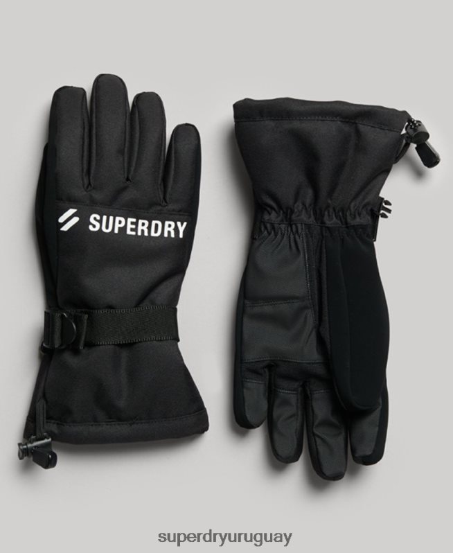 uy Superdry hombres guantes de nieve negro DT2N8Z1390 accesorios
