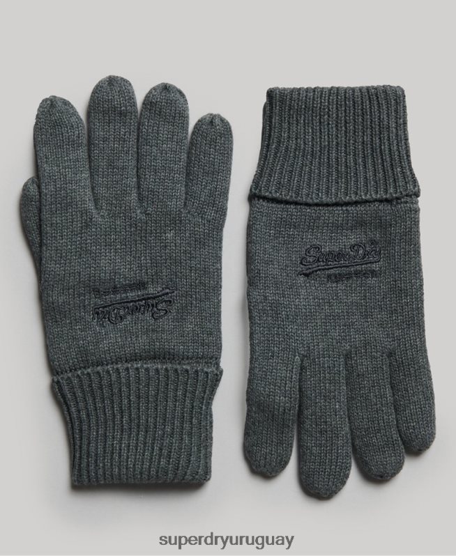 uy Superdry hombres guantes lisos esenciales gris DT2N8Z1704 accesorios