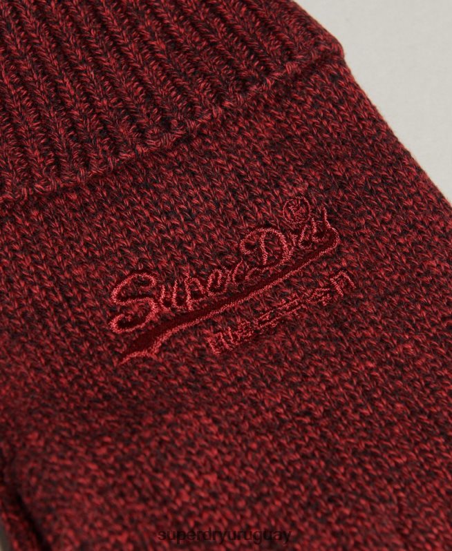 uy Superdry hombres guantes lisos esenciales rojo DT2N8Z1703 accesorios